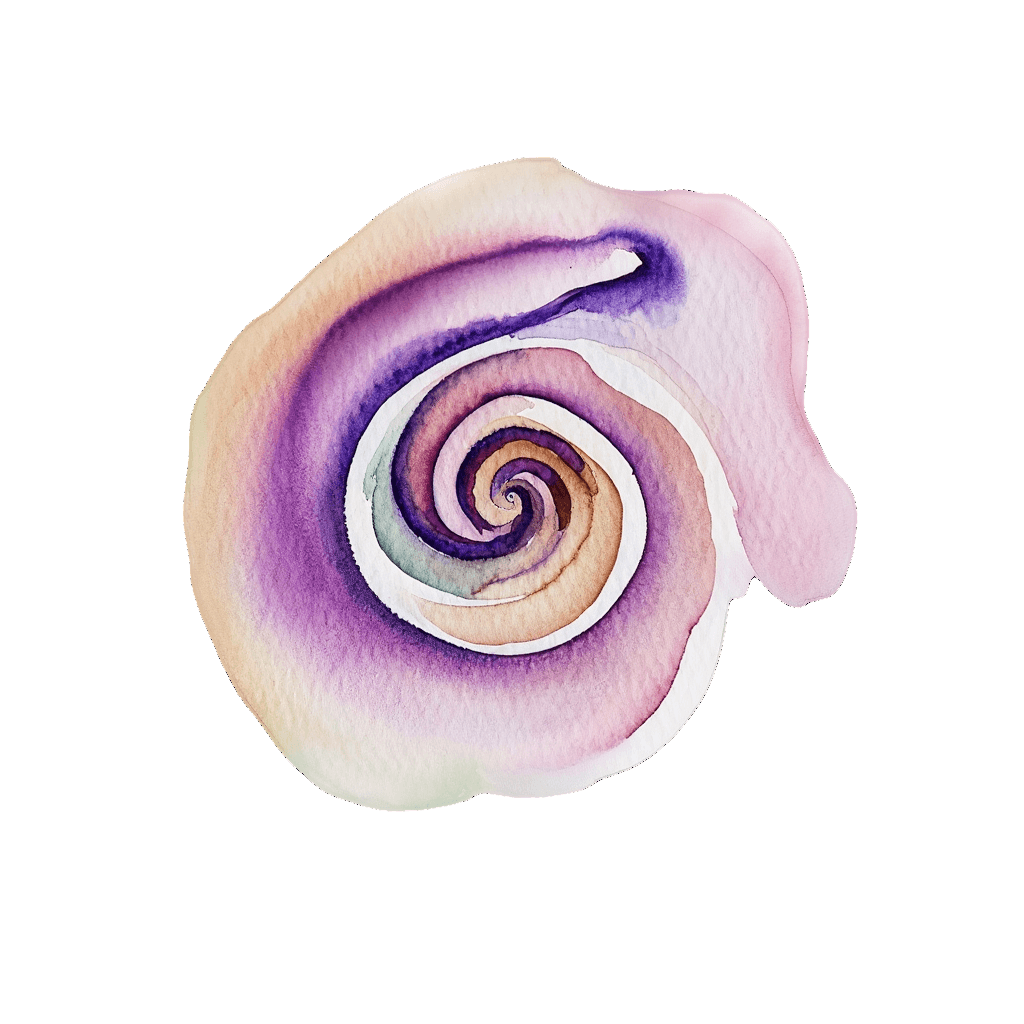 Watercolor spiral illustration